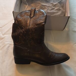 Kids Brown Cowboy Boots